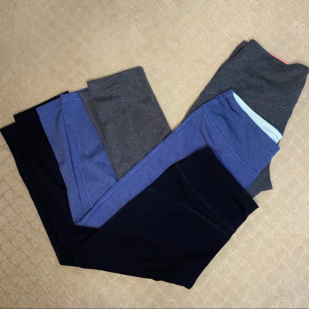 set of 3 marika cropped leggings !!